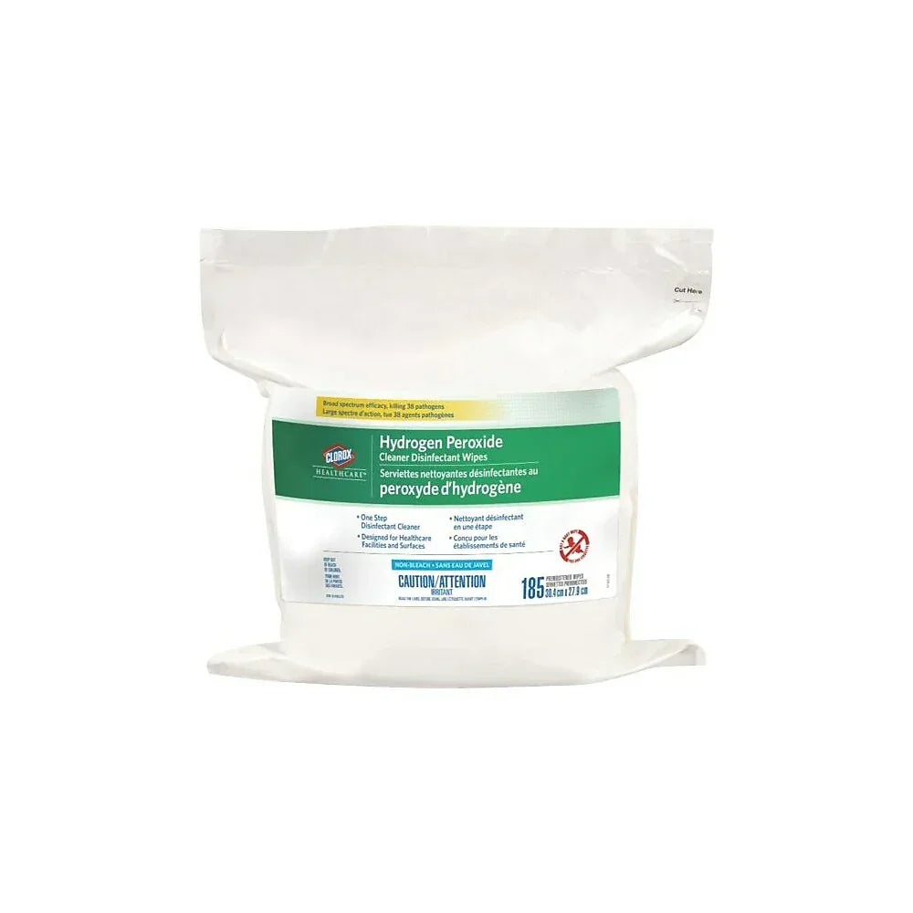 Clorox Hydrogen Peroxide Cleaner Disinfectant Wipes Refill | 12" x 11" | 01459