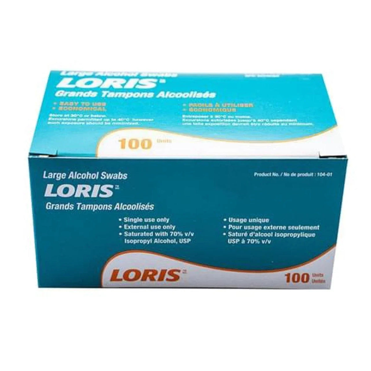 LORIS Large 70% Alcohol Swabs  (100 units)