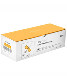 Sol-Care Safety Winged Infusion Set 25G x 3/4 x 12" | 50/box | 253412SI