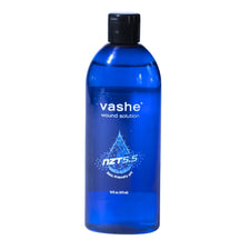 Vashe wound solution 16oz bottle, blue container for skin-friendly wound care