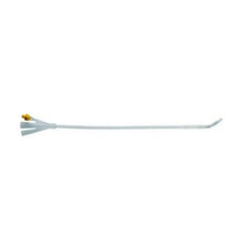 Medical Foley catheter sterile silicone tube with dual ports on white background