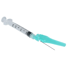 3ml safety syringe with needle and protective cap for medical injection use