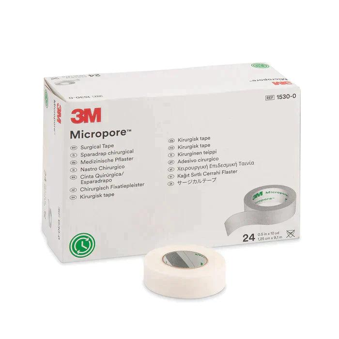 3M Micropore Tape - 0.5"x10yd - 24 rolls