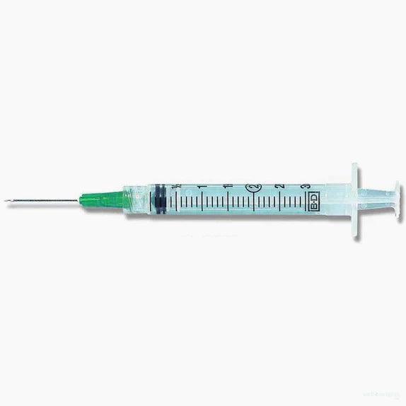 3mL | 21G x 1 1/2" - BD-309577 Luer-Lok™ Syringes with PrecisionGlide™ Needles | 100 per Box