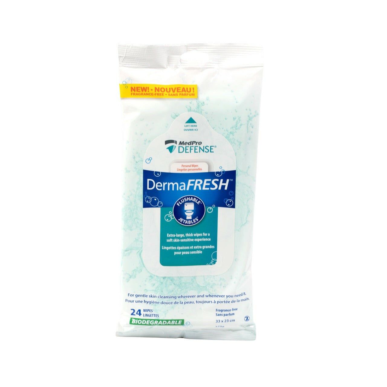 DermaFRESH DermaFRESH - Flushable, Maceratable Cleansing Wipes 760-070