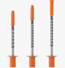 1mL | 30G x 1/2" Dynarex Insulin Syringes with Fixed Needle | 6948