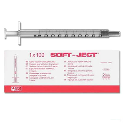 1mL Henke-Ject Luer Slip Tip Low Dead Space Syringe | 100/Box | 8300014579