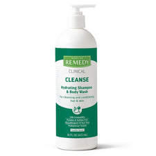 Medline Remedy Clinical Cleanse hydrating shampoo and body wash 16 oz bottle with pump