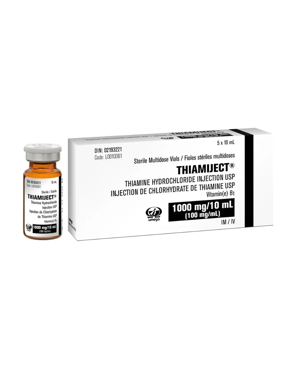 THIAMIJECT Thiamine Hydrochloride Injection USP 100 mg/mL Multidose 10mL