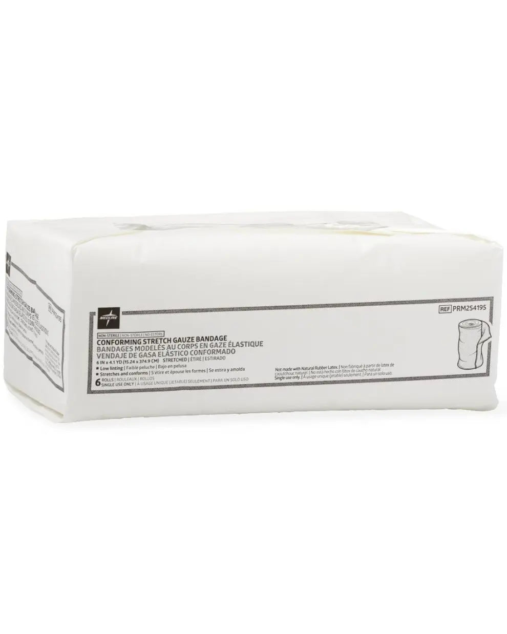 Pack of conforming stretch gauze bandages for medical and wound care