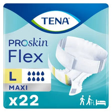 TENA ProSkin Flex large adult incontinence briefs, maxi absorbency, 22 pack