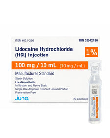 Lidocaine Hydrochloride Injection 1% Local Anesthetic 10mL | 20/Box | 021-256