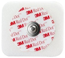 3M Red Dot adhesive ECG electrode pad with foam backing and snap connector