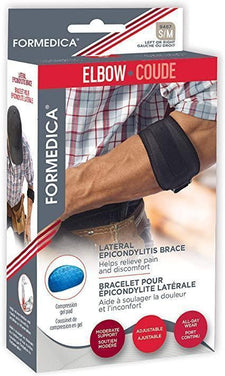 Formedica elbow brace for lateral epicondylitis, adjustable support for pain relief, small/medium size