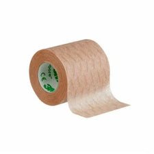 Medical adhesive tape roll for wound care and securing dressings on a white background.