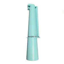 Light blue medical suction canister on white background