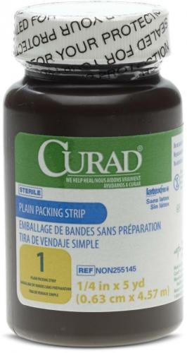 DUPLICATECURAD Sterile Plain Gauze Packing Strip (1/4in x 5 yd)
