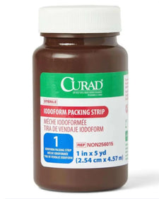 CURAD Sterile 100%-Cotton Iodoform Gauze Strip, 1" x 5 yd | NON256015