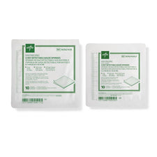 Medline sterile X-ray detectable gauze sponges in sealed medical packaging