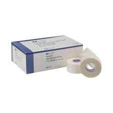 Box and rolls of Kendall hypoallergenic silk medical tape, 1 inch by 10 yards.