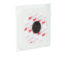Disposable ECG monitoring electrode with snap connector and adhesive backing