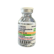 Lidocaine Hydrochloride injection 1% 20 mL vial, local anesthetic, medical supply