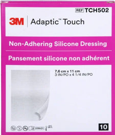 3M Adaptic Touch non-adhering silicone dressing box, wound care, 7.6 x 11 cm, sterile