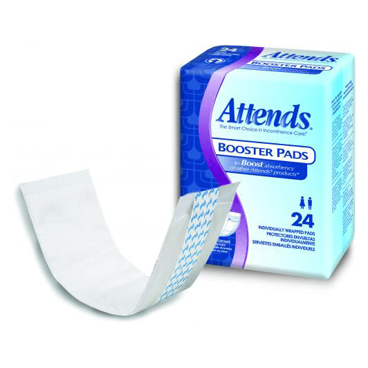 Attends Booster Pads with Odor Shield Technology, 3.5" X 11"(24 count)26262-BST0192