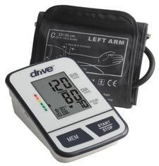 Digital blood pressure monitor with cuff for left arm, medical home care device