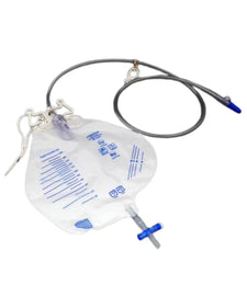 Sterile urinary drainage bag with measurement markings and long tubing for medical use