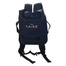 Black CAIRE portable oxygen concentrator backpack with padded shoulder straps