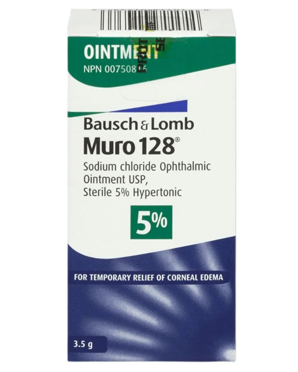 Bausch & Lomb Muro 128 5% sodium chloride ophthalmic ointment 3.5g box for corneal edema