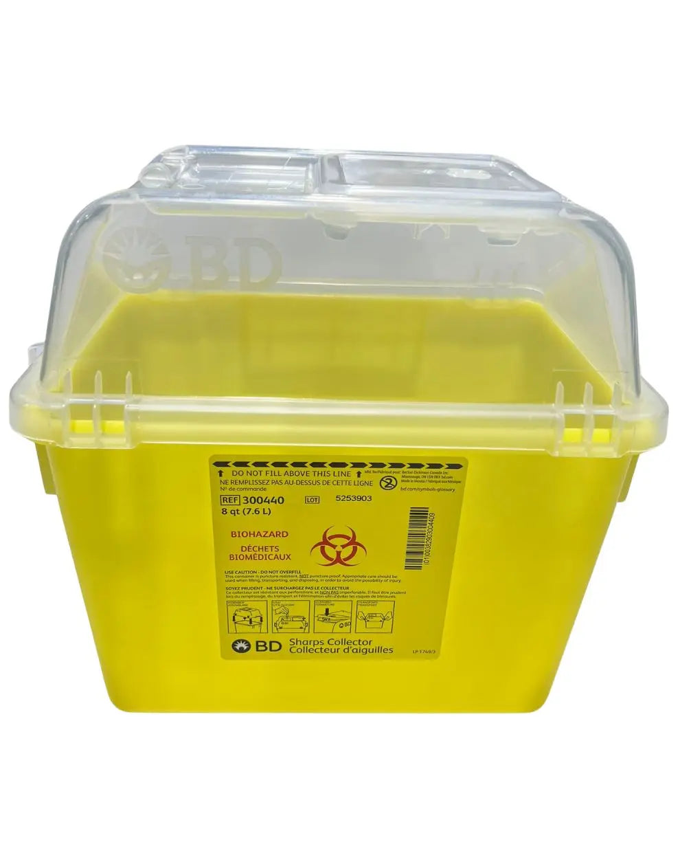 BD Sharps Container Yellow 7.6L | 300440  rt
