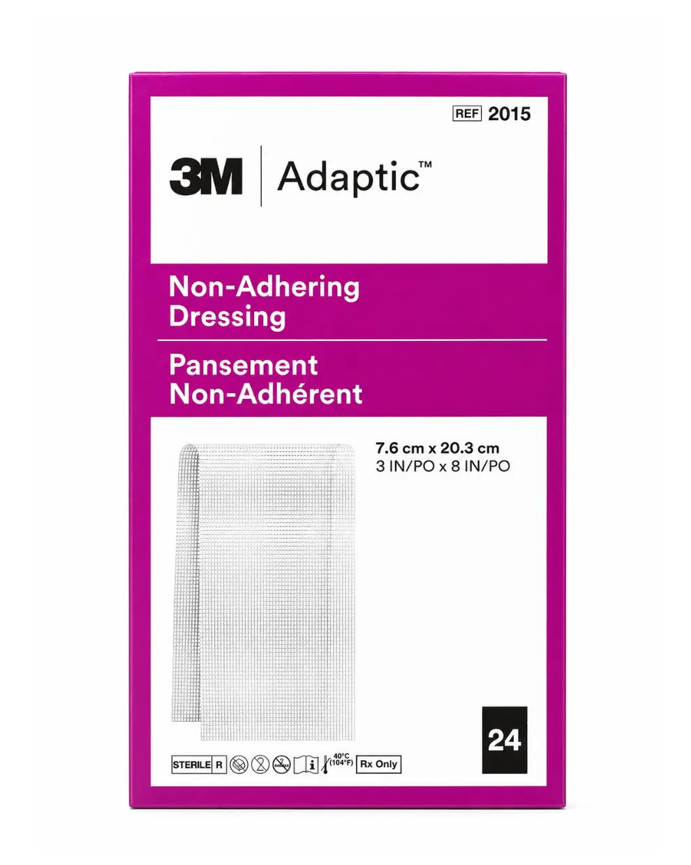 3M Adaptic Non-Adhering Dressing Sterile 3"x8" | 24/Box | 2015
