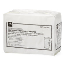 Package of conforming stretch gauze bandage, non-sterile, 2 inch by 4.1 yard, 12 rolls