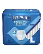 FitRight Extended Wear Underwear Large pack, adult incontinence briefs, 14 count