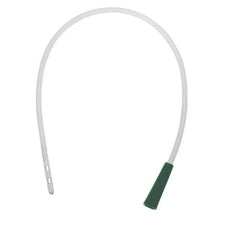 Sterile medical suction catheter with green connector for respiratory care