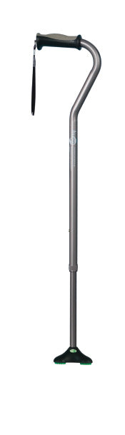 Hugo Ergonomic Offset Handle Cane with QuadPod Cane Tip | 731-858