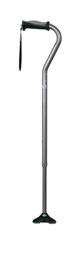 Hugo Ergonomic Offset Handle Cane with QuadPod Cane Tip | 731-858