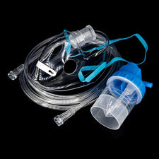 Nebulizer mask kit with tubing and medication cup for respiratory therapy
