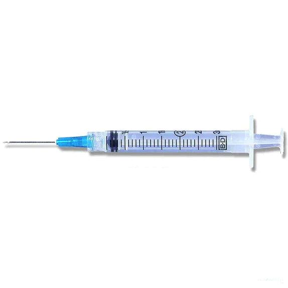 3mL | 25G x 1 1/2" BD Luer-Lok Syringe with PrecisionGlide Needle | 100/Box | 309582