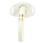 Plastic tracheostomy tube with white neck flange for airway management