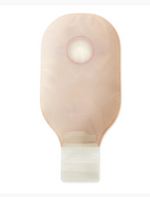 Drainable ostomy bag for medical home care supplies, beige with transparent closure