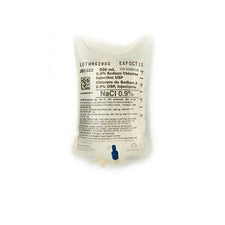 500ml sodium chloride 0.9% IV solution bag for medical and home care use