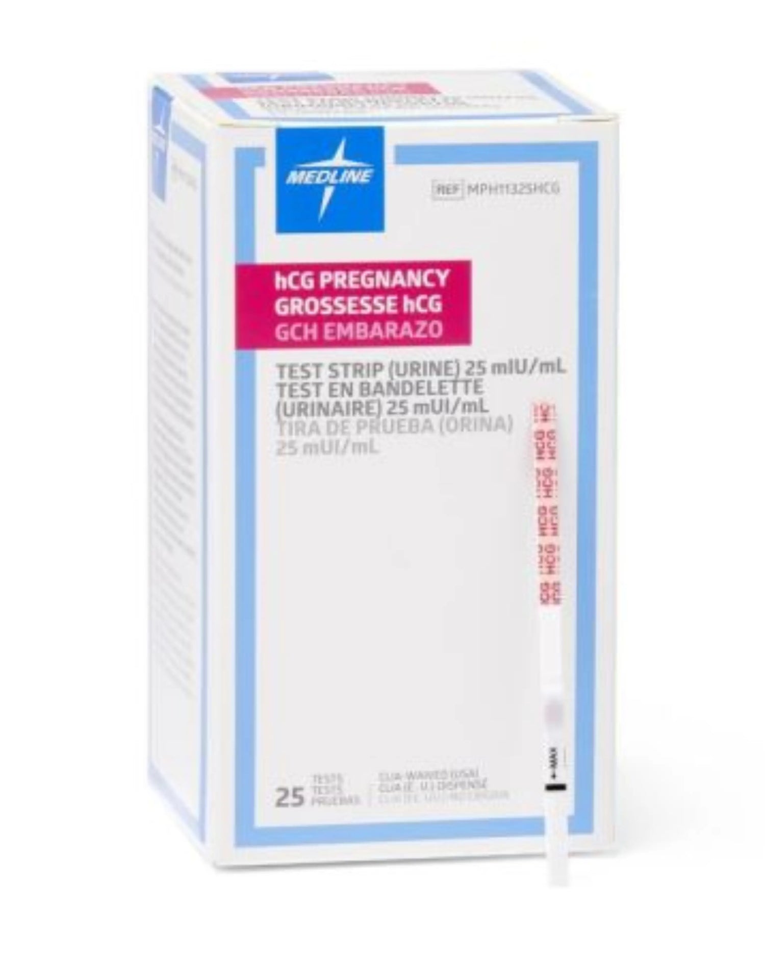 Medline hCG Urine Pregnancy Test Strips 25/Box