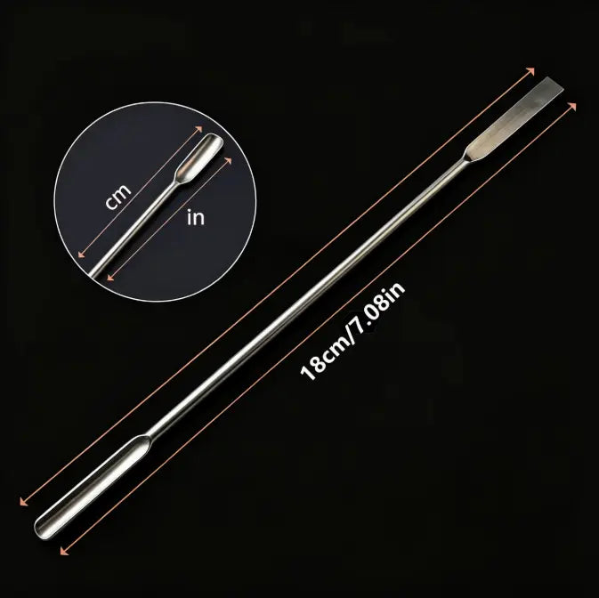 2pcs Double-Ended Laboratory Scraper- Stainless Steel, Precision Tool for Sample Transfer of Micro Powders, Crystals, and Precipitates- Ideal for Chemical and Biological Applications
