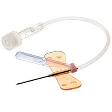 Butterfly winged infusion set with flexible tubing for IV access or blood draw