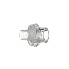 Clear plastic bacterial viral filter for respiratory medical equipment