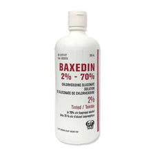 Baxedin 2% chlorhexidine gluconate solution 500ml medical disinfectant bottle