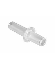 Clear plastic medical tubing connector for respiratory or IV supply applications
